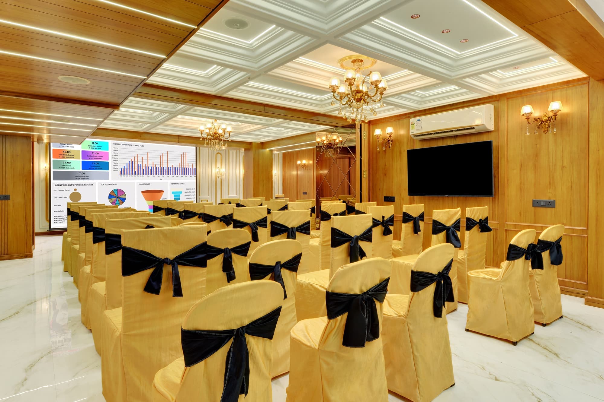 Hotel Shital Inn conference and meeting room with guest seating